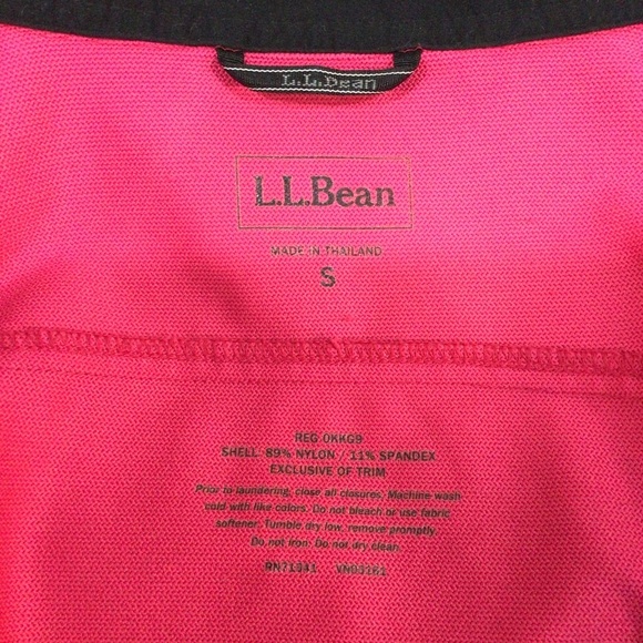 Women’s L.L. Bean Pink & Black Soft Shell Full Zip Jacket - Size Small - Picture 7 of 7